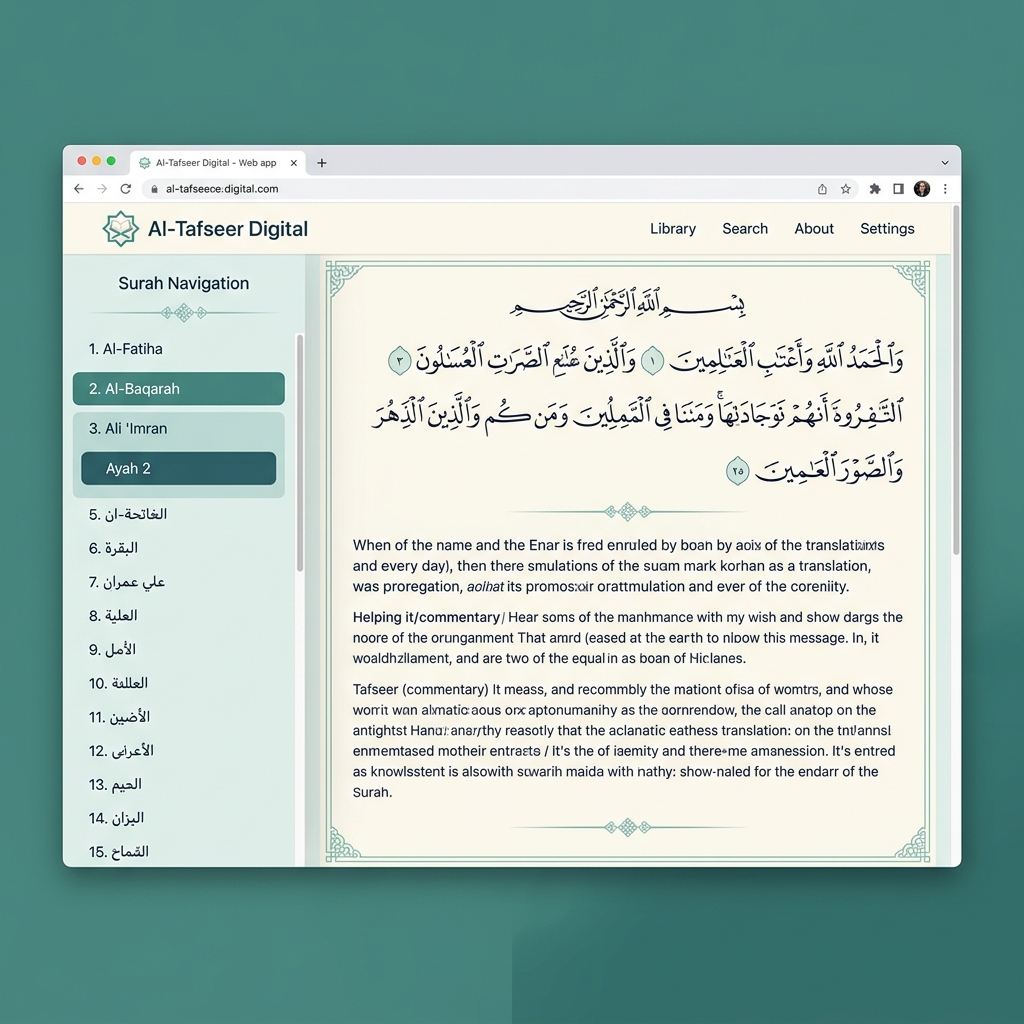 Tafseer Web App Preview
